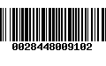 Código de Barras 0028448009102