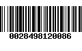 Código de Barras 0028498120086