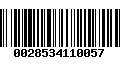 Código de Barras 0028534110057