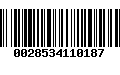 Código de Barras 0028534110187