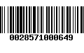 Código de Barras 0028571000649