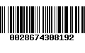 Código de Barras 0028674308192