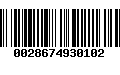 Código de Barras 0028674930102