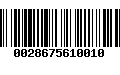 Código de Barras 0028675610010