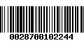 Código de Barras 0028700102244