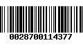 Código de Barras 0028700114377