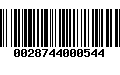 Código de Barras 0028744000544