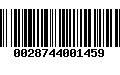 Código de Barras 0028744001459