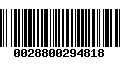 Código de Barras 0028800294818