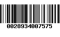 Código de Barras 0028934007575