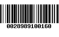 Código de Barras 0028989100160