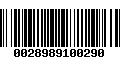 Código de Barras 0028989100290