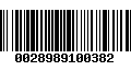 Código de Barras 0028989100382