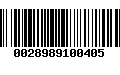 Código de Barras 0028989100405