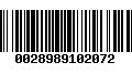 Código de Barras 0028989102072