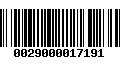 Código de Barras 0029000017191