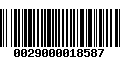 Código de Barras 0029000018587