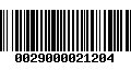 Código de Barras 0029000021204