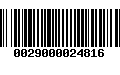 Código de Barras 0029000024816