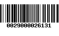 Código de Barras 0029000026131