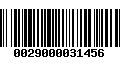 Código de Barras 0029000031456