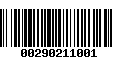 Código de Barras 00290211001