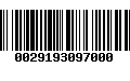 Código de Barras 0029193097000