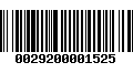 Código de Barras 0029200001525