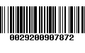 Código de Barras 0029200907872