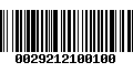 Código de Barras 0029212100100