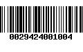 Código de Barras 0029424001004