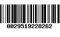 Código de Barras 0029519228262