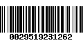 Código de Barras 0029519231262