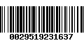 Código de Barras 0029519231637