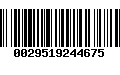 Código de Barras 0029519244675