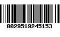 Código de Barras 0029519245153