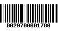 Código de Barras 0029700001780