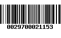 Código de Barras 0029700021153