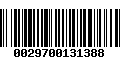 Código de Barras 0029700131388