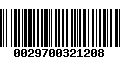 Código de Barras 0029700321208