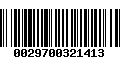 Código de Barras 0029700321413