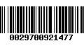 Código de Barras 0029700921477