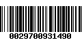 Código de Barras 0029700931490