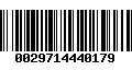 Código de Barras 0029714440179