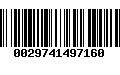 Código de Barras 0029741497160