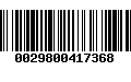 Código de Barras 0029800417368