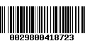 Código de Barras 0029800418723