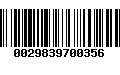 Código de Barras 0029839700356