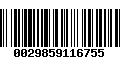 Código de Barras 0029859116755