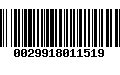 Código de Barras 0029918011519